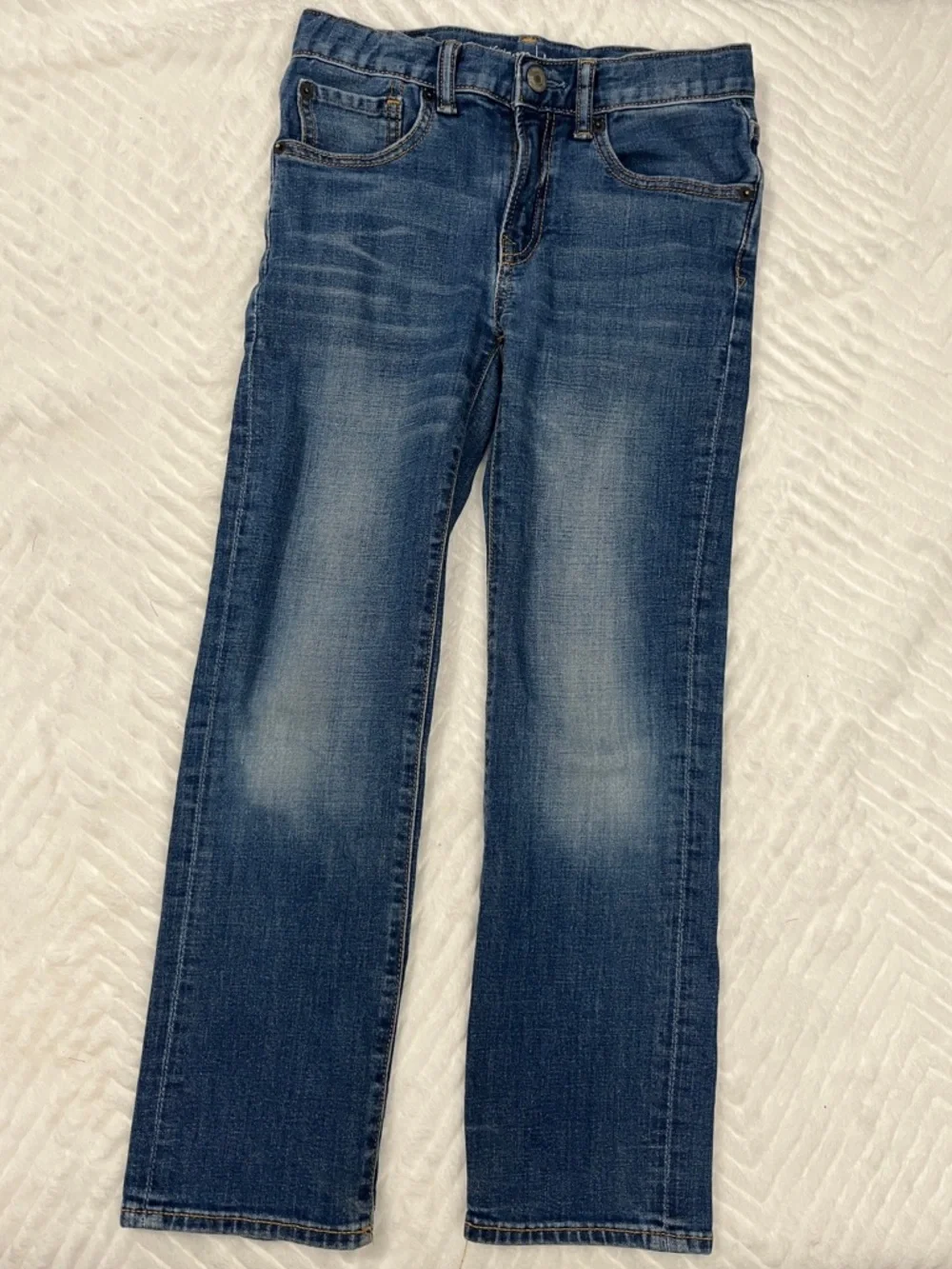 Girls‎ Gap Classic Midwash Blue Straight Jeans Size 8 slide closure